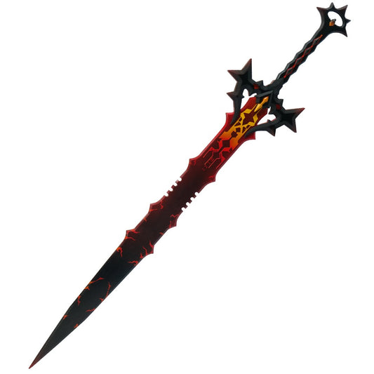 Azuiblc Arknights Endfield Laevatain Flameforge Wood + PVC Material 118cm Motif Weapon Replica Dark Torch Cosplay