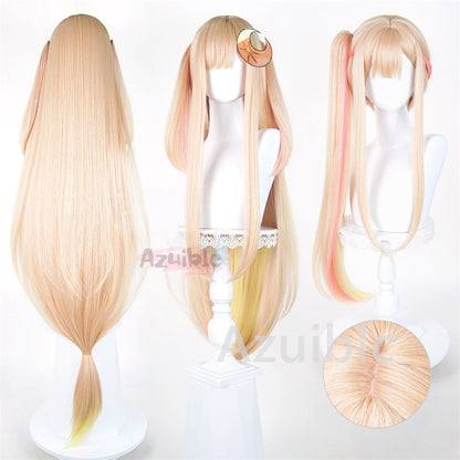 Azuiblc　超かぐや姫　かぐや ウィッグ　カツラ　120cm　コスプレ道具　鬘