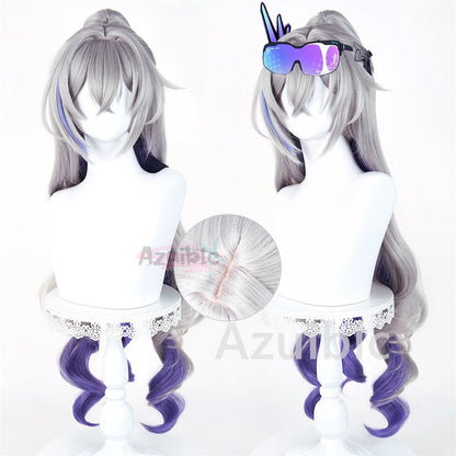 Honkai Star Rail Silver Wolf Wig Cosplay Prop Hair Accessory 98cm Two Phase Paradise Event