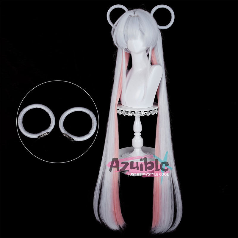 Azuiblc　超かぐや姫！ 月見ヤチヨ 　鬘　コスプレ道具　イベント　かつら　110㎝　自然感　ウィッグ - Azuiblc