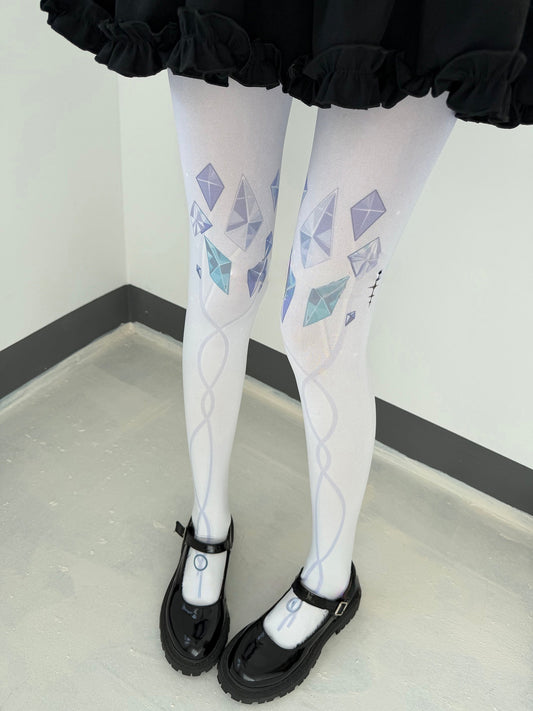 Azuiblc Wuthering Waves Morten Stockings Tights 85cm Socks Leggings Pantyhose Cosplay Accessories Thin Shibuya Harajuku Kei JK Lolita Summer Anime Girl Fa