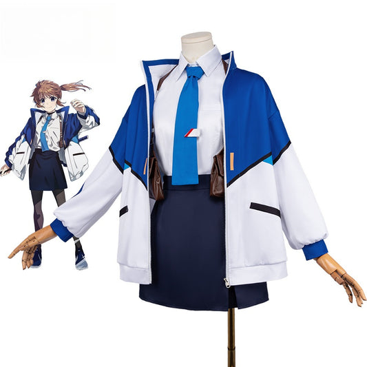 Azuiblc Magical Girl Lyrical Nanoha Takamachi Nanoha Cosplay Costume Uniform High School Uniform Costume Fancy Dress Halloween Stage Clothes