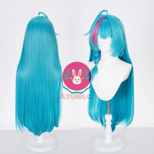 [Azuiblc] NTE Never Ever Mint Cosplay Wig with Net, Heat Resistant, Costume Prop