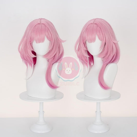 Azuiblc 崩壊スターレイル キュレネ コスプレ ウィッグ ピンク 白 グラデーション ネット付き 耐熱 かつら 鬘 WIG  コスプレ道具 - Azuiblc