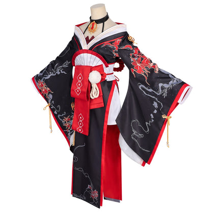 Azuiblc NTE Hotori Cosplay Costume Event Neverness to Everness Fancy Dress Print Halloween Stage Outfit