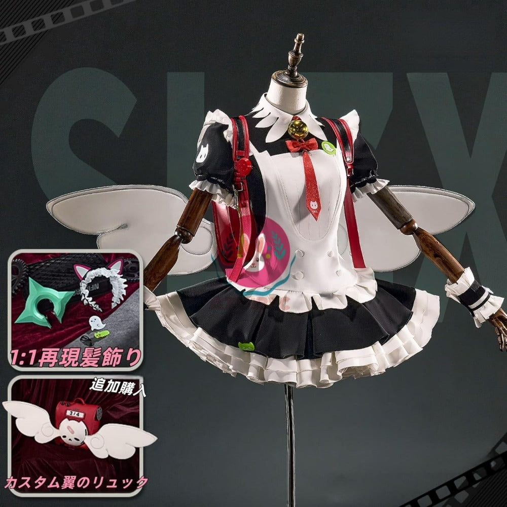 【Azuiblc】ゼンゼロ 千夏 ティータイム コスプレ衣装  新コスチューム 猫耳カチューシャ メイド服 妄想エンジェル 鞄追加対応　cosplay