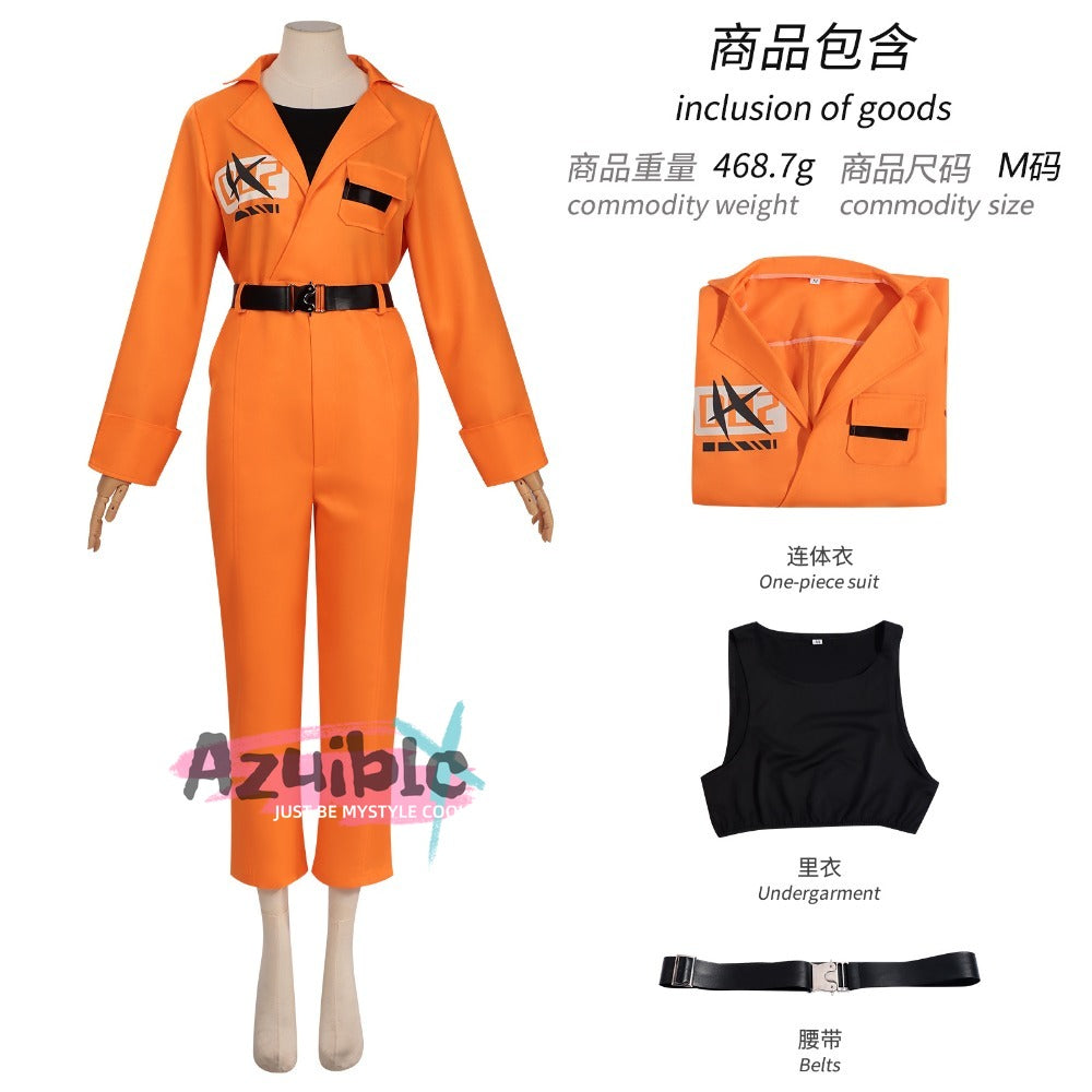 Azuiblc　Neverness to Everness 　ネバエバ　 主人公 　NTE　異能者・零 　囚人服 コスプレ衣装　イベント　ハロウィン