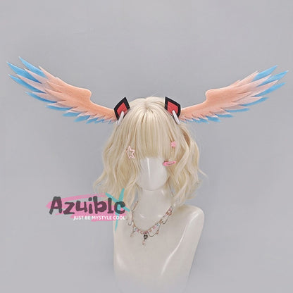 Azuiblc　原神　リンネア　ヘアアクセ　髪飾　羽飾　萌えグッズ　イベントハロウィン　コスプレ小道具