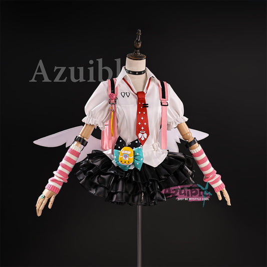 Azuiblc Zenless Zone Zero Chinatsu Cosplay Costume Dress Bag Addition OK Delusion Angel