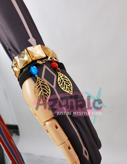 Azuiblc　原神 チャスカ コスプレ衣装　高級コス衣装セット｜神の眼+腕飾り+帽子 豪華付属品 完全再現 コスプレ/コレクション向け - Azuiblc