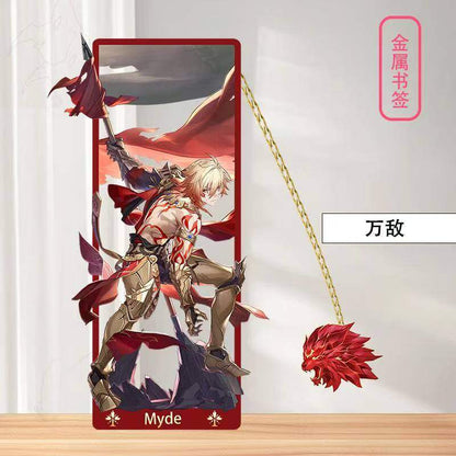Azuiblc 崩壊スターレイル 　アナイクス　栞　9cm　キャストリス　ヒアンシー　サフェル　金属製　おもちゃ　萌えグッズ - Azuiblc