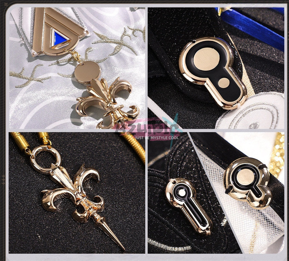 Azuiblc Wuthering Waves Cartheya Cosplay with Metal Parts Fleur-de-lis Cartethyia Cosplay Halloween