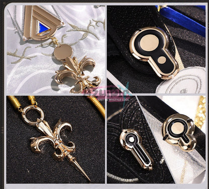 Azuiblc Wuthering Waves Cartheya Cosplay with Metal Parts Fleur-de-lis Cartethyia Cosplay Halloween