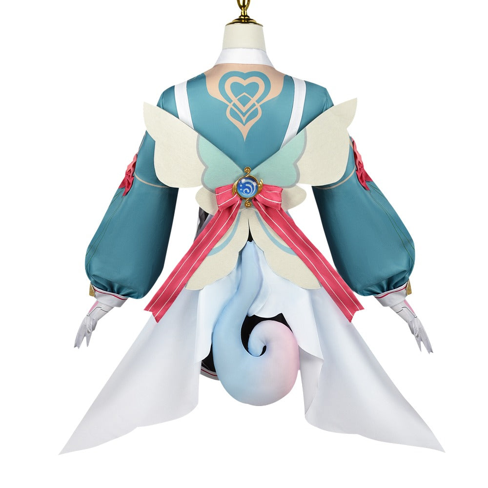 Azuiblc Genshin Impact Sigewinne Cosplay Costume with Tail and Waist Accessories - Wig Optional