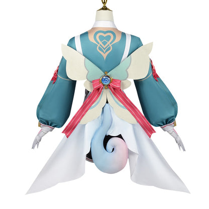 Azuiblc Genshin Impact Sigewinne Cosplay Costume with Tail and Waist Accessories - Wig Optional