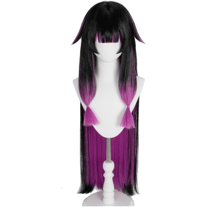 【Azuiblc】原神 リンネア コスプレ ウィッグ ピンク 水色 グラデーション ハーフツイン ネット付き 耐熱 かつら 鬘 コスプレ道具 小物