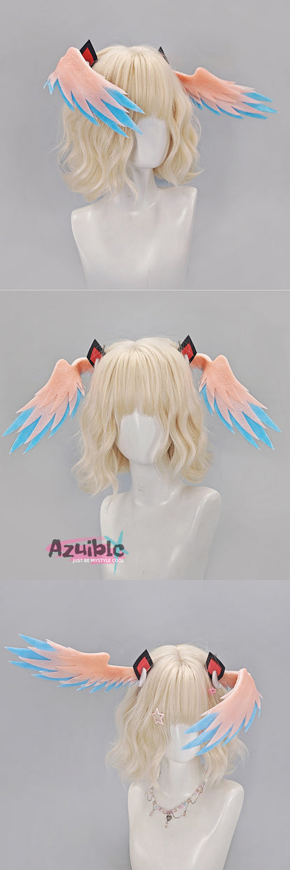 Azuiblc　原神　リンネア　ヘアアクセ　髪飾　羽飾　萌えグッズ　イベントハロウィン　コスプレ小道具