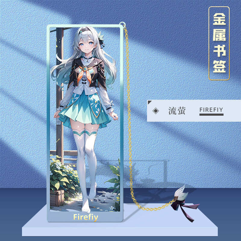 Azuiblc 崩壊スターレイル 　アナイクス　栞　9cm　キャストリス　ヒアンシー　サフェル　金属製　おもちゃ　萌えグッズ - Azuiblc