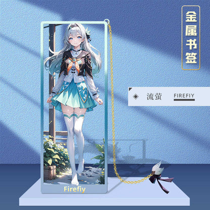 Azuiblc 崩壊スターレイル 　アナイクス　栞　9cm　キャストリス　ヒアンシー　サフェル　金属製　おもちゃ　萌えグッズ - Azuiblc
