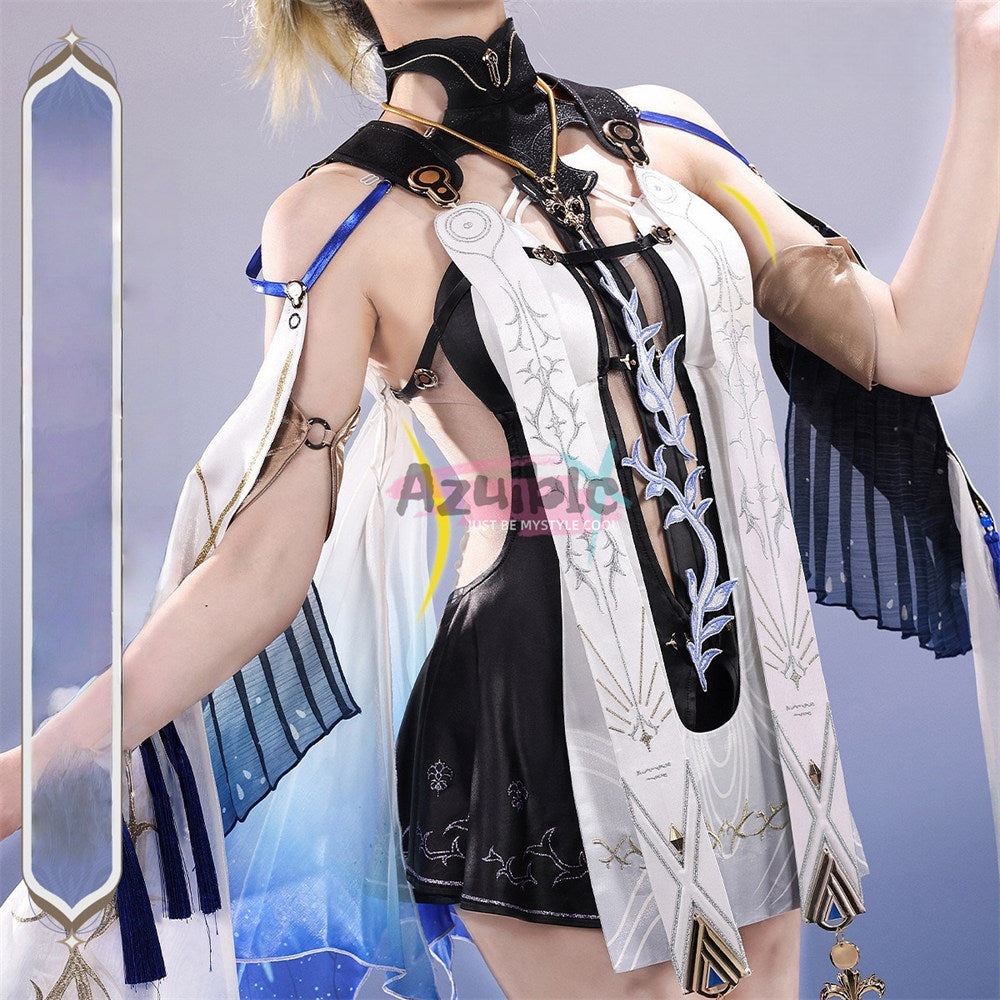 Azuiblc Wuthering Waves Cartheya Cosplay with Metal Parts Fleur-de-lis Cartethyia Cosplay Halloween