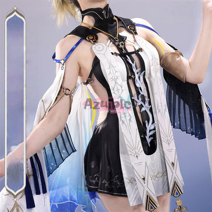 Azuiblc Wuthering Waves Cartheya Cosplay with Metal Parts Fleur-de-lis Cartethyia Cosplay Halloween