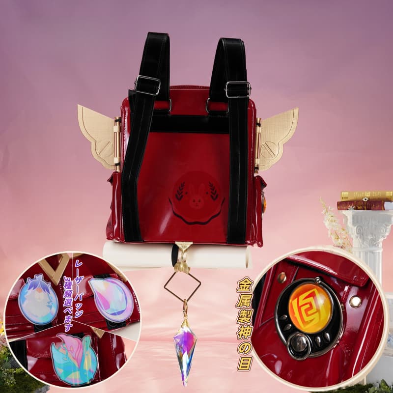 【Azuiblc】原神 リンネア コスプレ コスプレ衣装 翼飾り 図鑑 腿カバー付き 金属アクセサリー コスチュームセット cosplay