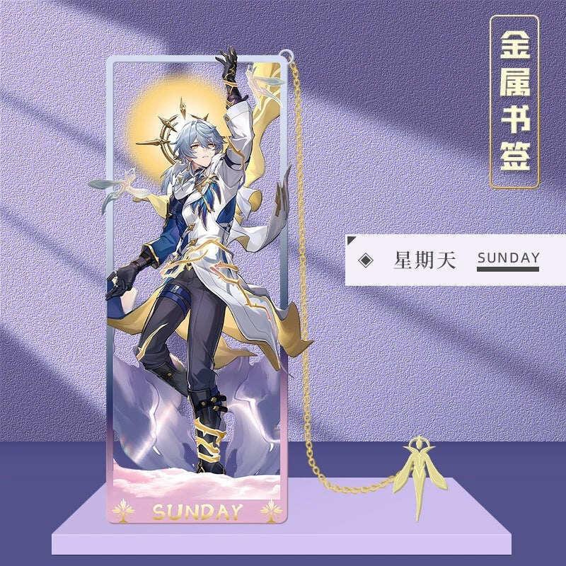 Azuiblc 崩壊スターレイル 　アナイクス　栞　9cm　キャストリス　ヒアンシー　サフェル　金属製　おもちゃ　萌えグッズ - Azuiblc