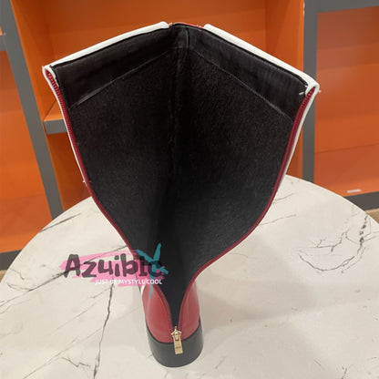 Azuiblc Puella Magi Madoka Magica Kyoko Sakura Boots Long Boots Cosplay Prop Shoes Event Halloween