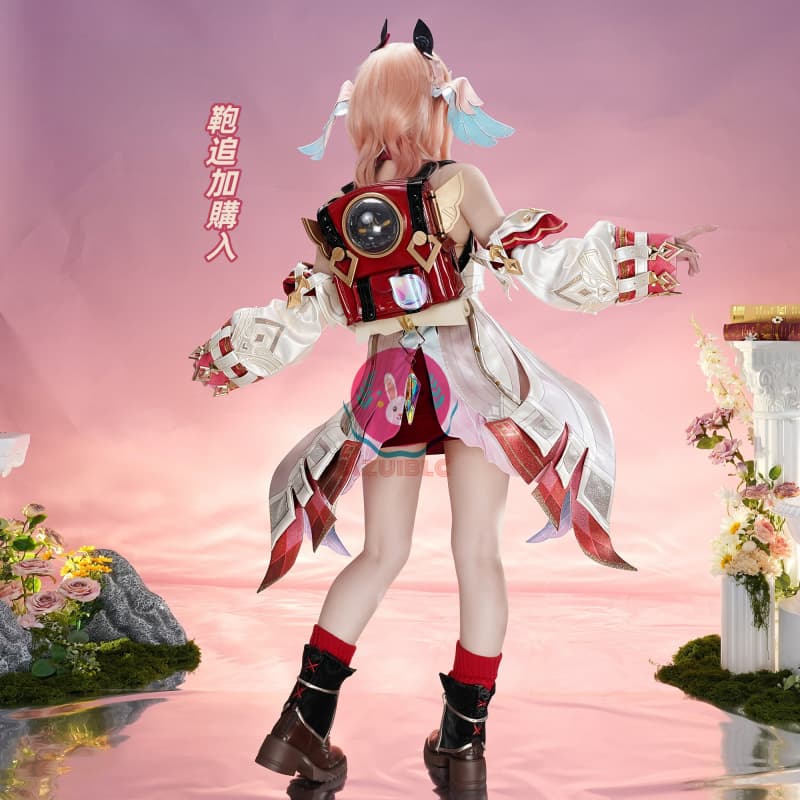 【Azuiblc】原神 リンネア コスプレ コスプレ衣装 翼飾り 図鑑 腿カバー付き 金属アクセサリー コスチュームセット cosplay