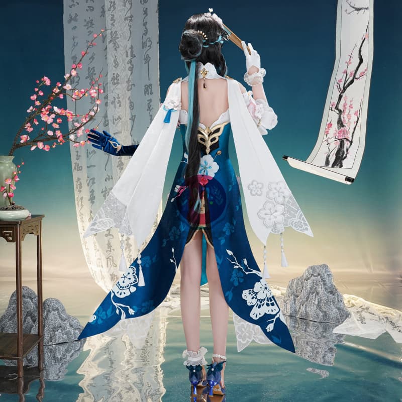【Azuiblc】崩壊：スターレイル ルアン・メェイ 紙上に咲く雪梅 コスプレ衣装 新コスチューム 金属アクセサリー ハロウィン イベント 舞台