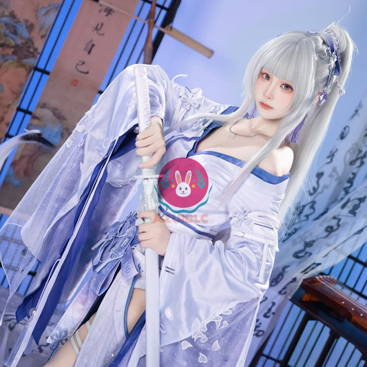 【Azuiblc】Wuthering Waves Hiyuki Second Form Cosplay Costume 3D Printed Cosplay Stage Event Wig Add-On Available