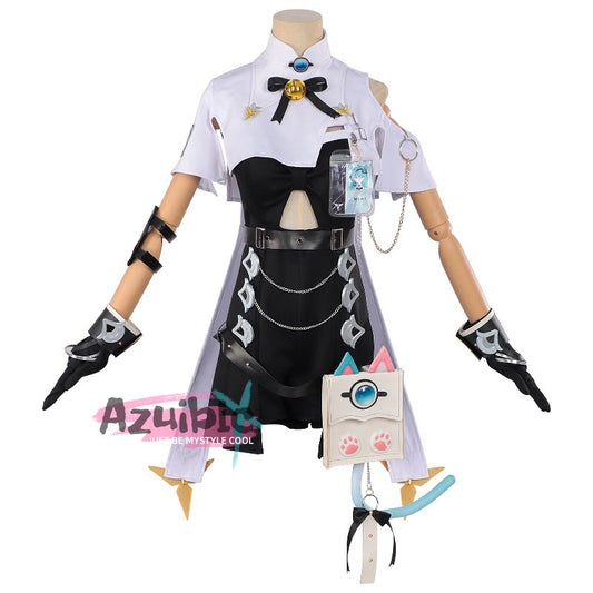 Azuiblc NTE Nevaeva Mint Cosplay Costume Event with Bag Cute Event Stage Halloween Wig Available