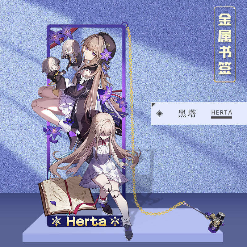 Azuiblc 崩壊スターレイル 　アナイクス　栞　9cm　キャストリス　ヒアンシー　サフェル　金属製　おもちゃ　萌えグッズ - Azuiblc