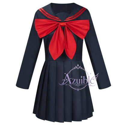 Azuiblc　乙女怪獣キャラメリゼ 　 赤石黒絵 　コスプレ衣装　高校生服　ワンピース＋ケープ　ユニフォーム　セーラー服