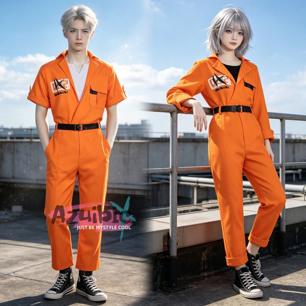 Azuiblc　Neverness to Everness 　ネバエバ　 主人公 　NTE　異能者・零 　囚人服 コスプレ衣装　イベント　ハロウィン
