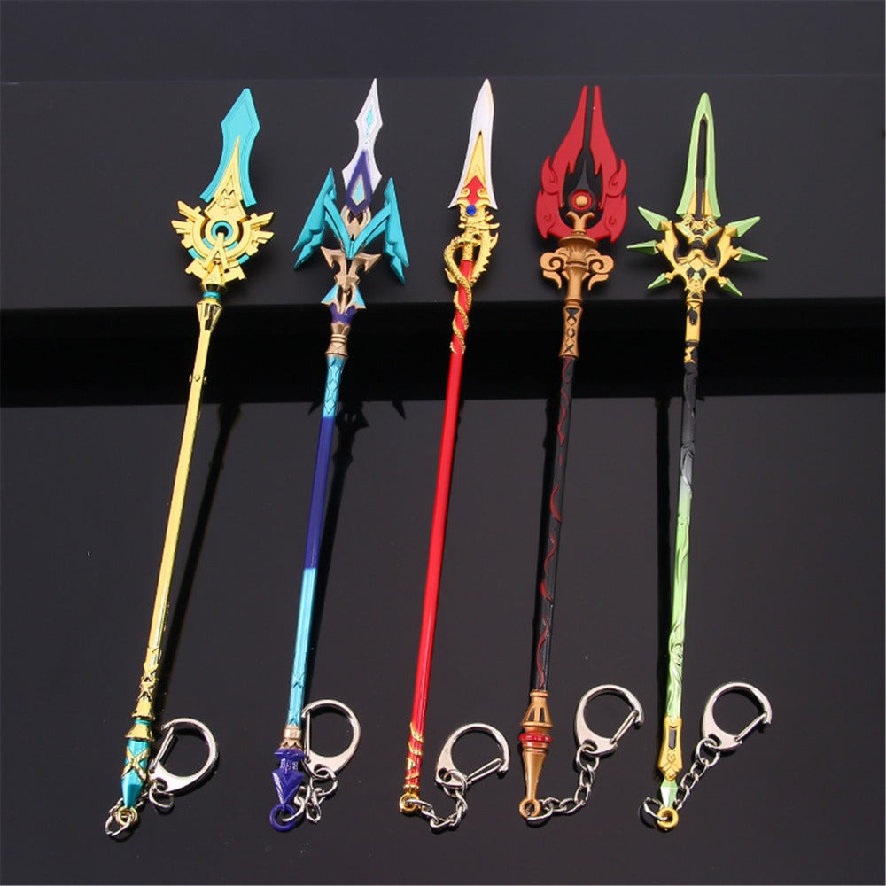 Azuiblc  　限定割引活動　原神　ミニチュア　22cm　ミニ武器　ダイキャスト製　おもちゃ　手遊び　武器ファン向け　装備品　キーホルダー - Azuiblc