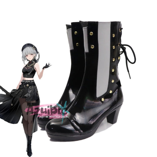 Azuiblc Wuthering Waves Sanhua Long Boots Cosplay Prop Shoes Event Halloween