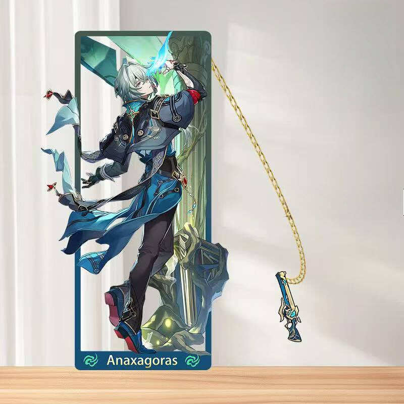 Azuiblc 崩壊スターレイル 　アナイクス　栞　9cm　キャストリス　ヒアンシー　サフェル　金属製　おもちゃ　萌えグッズ - Azuiblc