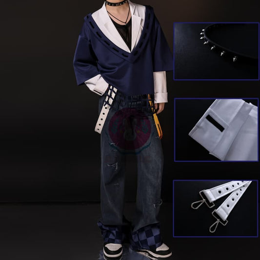 Azuiblc ゼンゼロフェス 2025 浅羽悠真 コスプレ 衣装 ゼンゼロ FES ロック風 ファンク風 ゼンレスゾーンゼロ cosplay - Azuiblc
