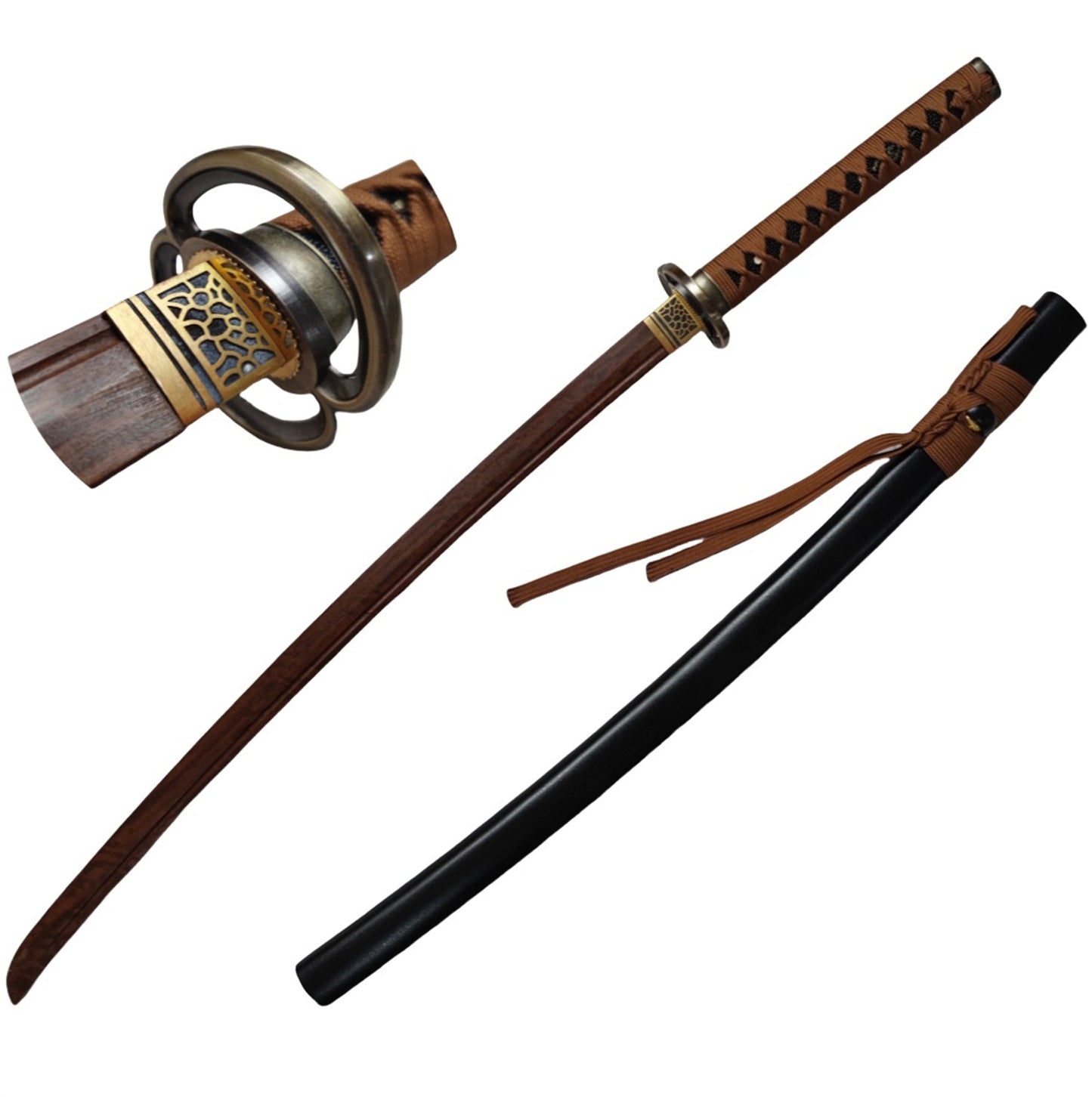Azuiblc るろうに剣心-明治剣客浪漫譚- 日本風 装飾品　緋村剣心逆刃刀　103cm 汎用刀　仕上げ模造刀　レプリカ　和風　コスプレ道具 唐風　模造刀　木刃　樹脂刃　工芸品　武士刀　サムライ　ソード　ハロウィン - Azuiblc
