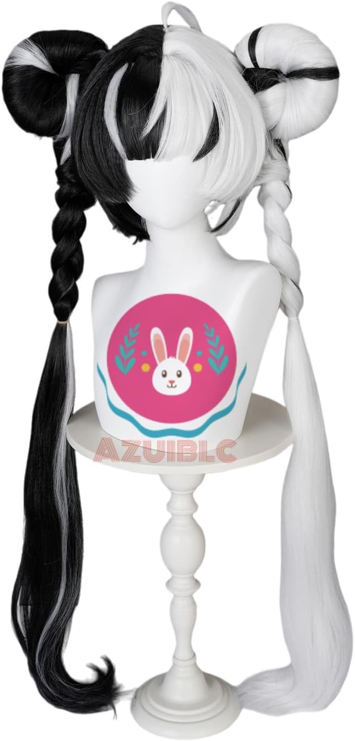 【Azuiblc】ゼンゼロ アリア コスプレ ウィッグ ピンク ツインテール 水色 グラデーション ネット付き 耐熱 かつら 鬘 コスプレ道具 小物