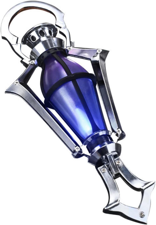 【Azuiblc】Genshin Impact Flins Glowing Light Cosplay Metal 27cm PLA Emitting Blue-Purple Lightkeeper Weapon Cosplay Prop Cosplay Accessory