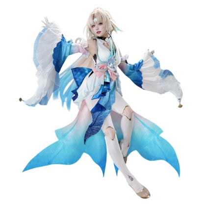 【Azuiblc】Star Rail Pearl Ten Stone Hearts Cosplay Costume with Stockings, Metal Accessories, Cosplay Dress, Kimono, Costume Set