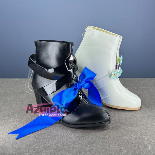 Azuiblc Arknights Amiya Shoes Boots Event Stage Halloween In myriad universes VER.