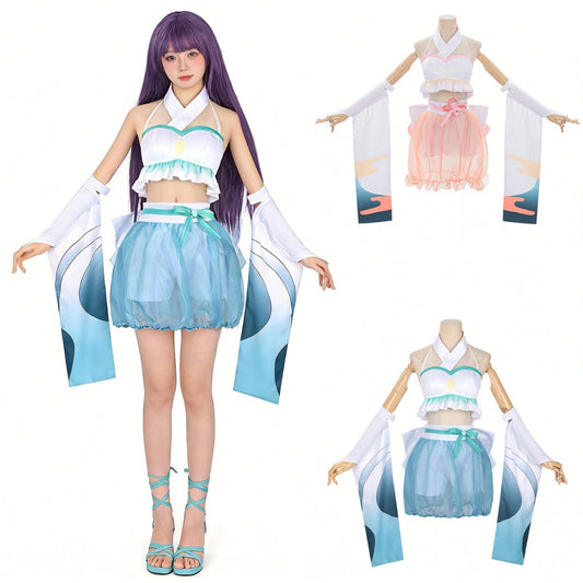 Azuiblc Super Kaguya-hime Kaguya Noi Komazawa Cosplay Costume Iroha Sakayori Black Onyx Stage Dress