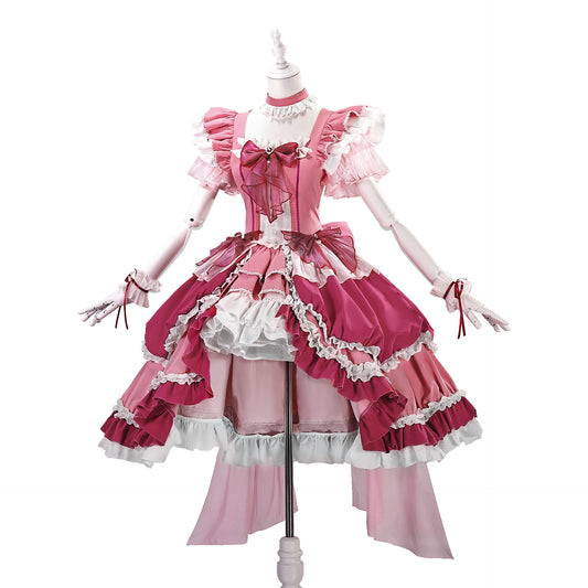 Azuiblc 魔法少女まどか☆マギカ Magia Day  佐倉 杏子 ワンピース　ドレス　  甘ロリOP ロリータ  コスチューム　ピンク色　さくら きょうこ　 - Azuiblc