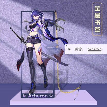 Azuiblc 崩壊スターレイル 　アナイクス　栞　9cm　キャストリス　ヒアンシー　サフェル　金属製　おもちゃ　萌えグッズ - Azuiblc