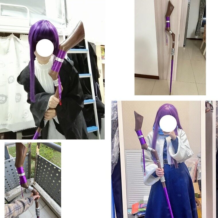 Azuiblc　葬送のフリーレン　フェルン 　コスプレ道具　143㎝　法杖　武器 PU製 3パーツ分ける　武器 戦士 Cosplay 道具 　 - Azuiblc