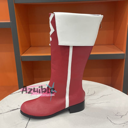 Azuiblc Puella Magi Madoka Magica Kyoko Sakura Boots Long Boots Cosplay Prop Shoes Event Halloween