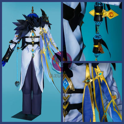 【Azuiblc】Genshin Impact Dottore Cosplay Costume Set with Mask and Earrings